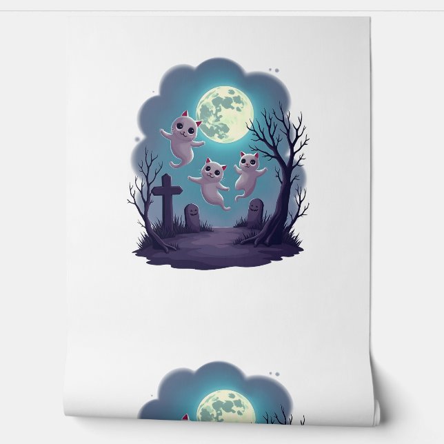 Ghost Cat Parade Wallpaper (Unrolling)