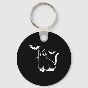 Ghost Cat Pocket Halloween Costume Men Women Kids Keychain