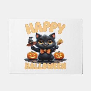 Ghost Cat Tee, Halloween Shirt, Spooky Cute, Unise Doormat