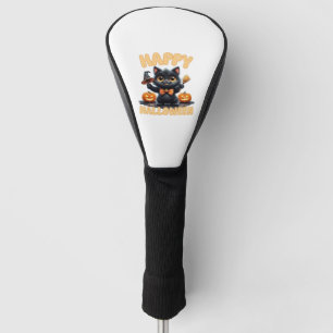 Ghost Cat Tee, Halloween Shirt, Spooky Cute, Unise Golf Head Cover