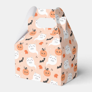 Ghost Cats and pumpkins Favor Box