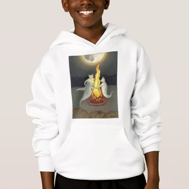 Ghost Cats Halloween Kids (Front)