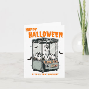 Ghost Claw Game Happy Halloween Card