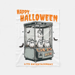 Ghost Claw Game Happy Halloween Fleece Blanket