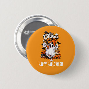 Ghost Coffee Club  HALLOWEEN 2 Inch Round Button