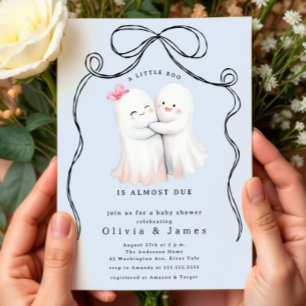 Ghost Couple Baby Shower Invitation