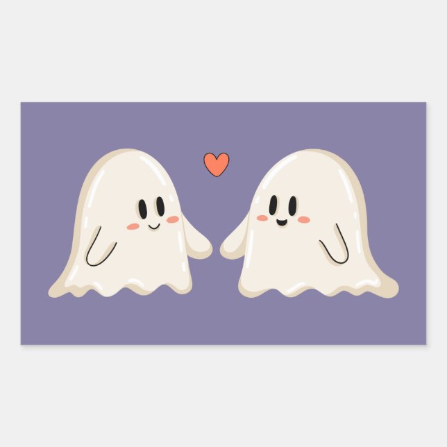 Ghost Couple in Love Sticker (Front)