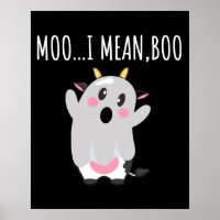 Ghost Cow Moo I Mean Boo Halloween Gift