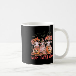 Ghost Cow Moo I Mean Boo Pumpkin Halloween Coffee Mug