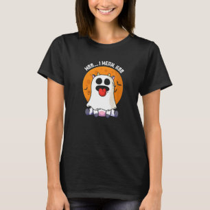 Ghost Cow Moo I Mean Boo Pumpkin Moon Halloween 1 T-Shirt