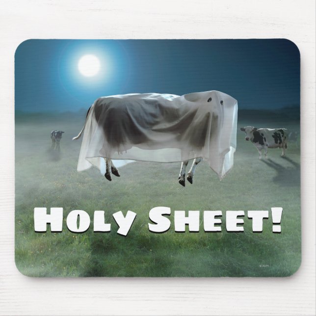 Ghost Cow Mouse Pad (Front)