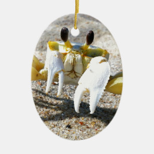 Ghost Crab Surprise Ceramic Ornament