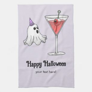 Ghost & Creepy Party Cocktail Kitchen Towel