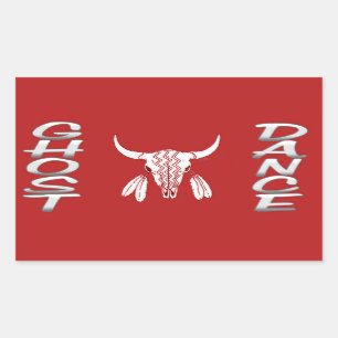 Ghost Dance rectangular sticker