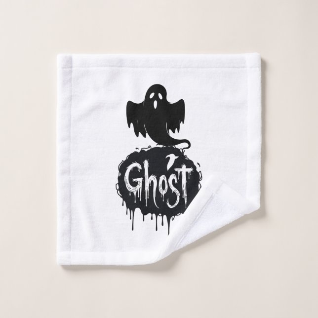 Ghost – Dark Horror Dripping Text Art (Gant de toilette)