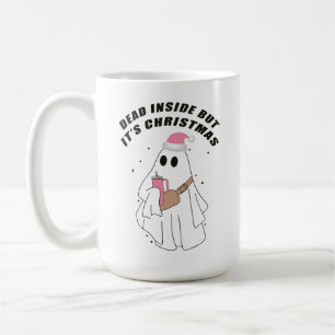 Ghost Dead Inside But It’s Christmas Boo jee Xmas Coffee Mug