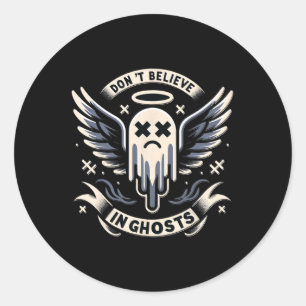 Ghost Design Cute Ghost Halloween Spooky Season  Classic Round Sticker