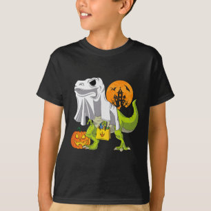 Ghost Dinosaur Funny T Rex Halloween For Boys Cost T-Shirt