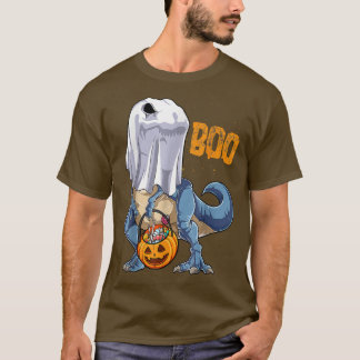 Ghost Dinosaur T re Funny Boo Halloween Gifts Men  T-Shirt