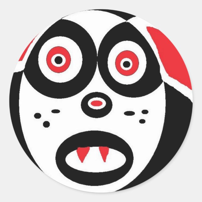 ghost dog classic round sticker (Front)