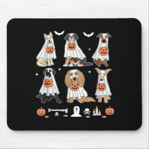 Ghost Dogs Funny Halloween Costumes Ghost Mouse Pad