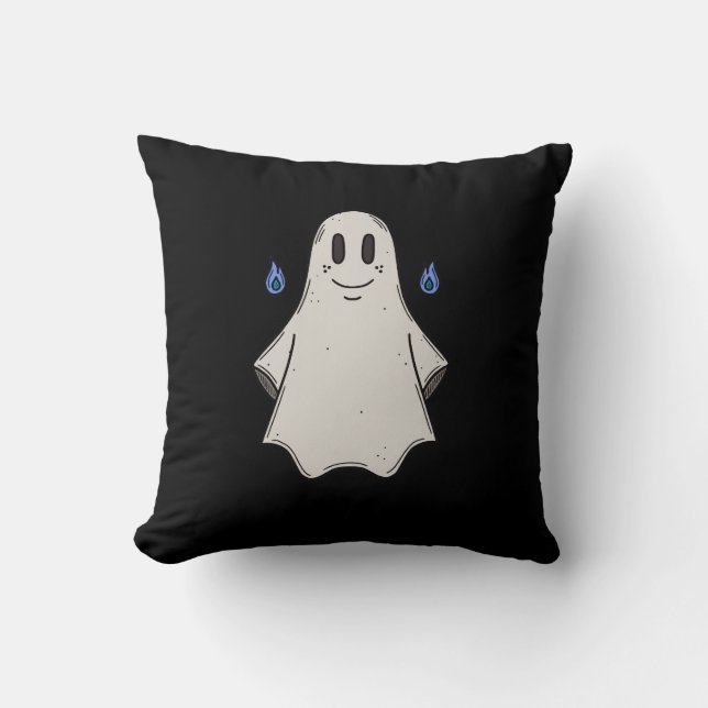 Ghost Dreams Throw Pillow (Front)