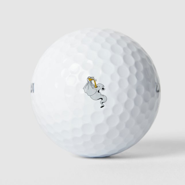 Ghost drinking beer golf balls (Front)