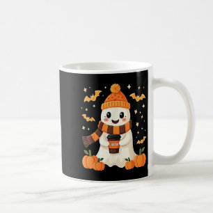Ghost Drinking Coffee Halloween Cute Ghost Ice Cof Mug