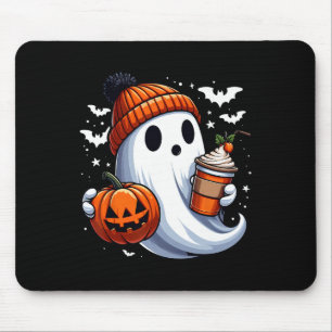 Ghost Drinking Pumpkin Spice Men Women Kids Hallow Mouse Pad