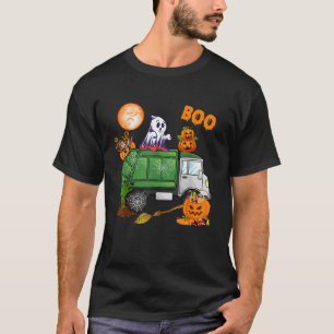 Ghost Driving Garbage Truck With Candy Bag Carved T-Shirt