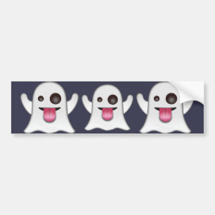 ghost_emoji bumper sticker