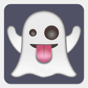 Ghost emoji square sticker