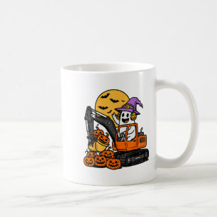 Ghost Excavator Construction Halloween Costume Tod Coffee Mug