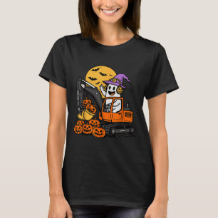 Ghost Excavator Construction Halloween Costume Tod T-Shirt