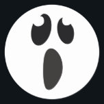 Ghost Face Halloween Party Trick or Treat Favour Classic Round Sticker<br><div class="desc">custom sticker,  customize with or without text</div>