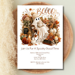 Ghost Fall Autumn Halloween Party Invitation