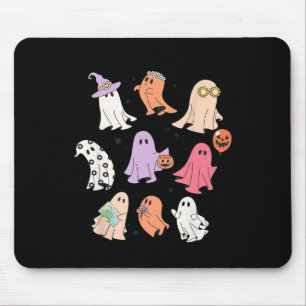 Ghost Friends Halloween AAC SLP Squad Speech Langu Mouse Pad