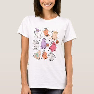 Ghost Friends Halloween Costume Aac Slp Squad Spee T-Shirt
