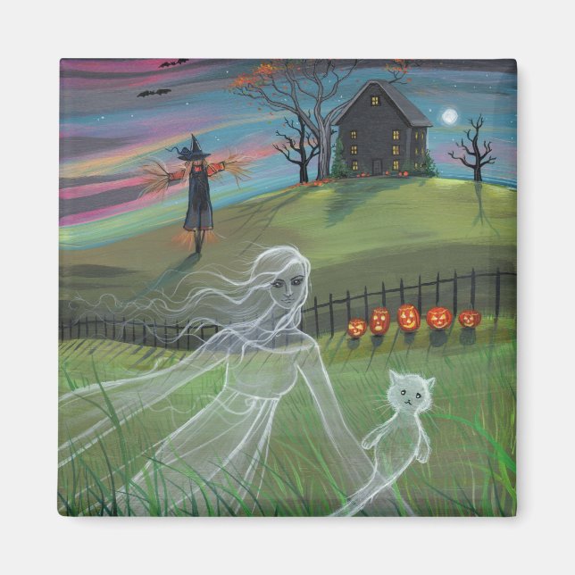 Ghost Friends Halloween Magnet (Front)