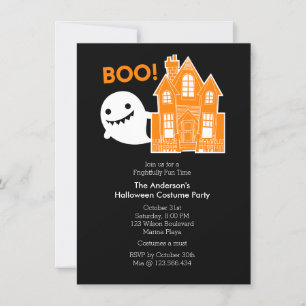 Ghost Fun Not So Scary Halloween Party Invitation