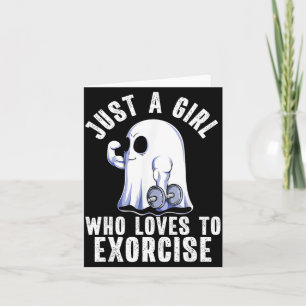 Ghost Funny Gym Workout Bodybuilding Soky Hallowee Card