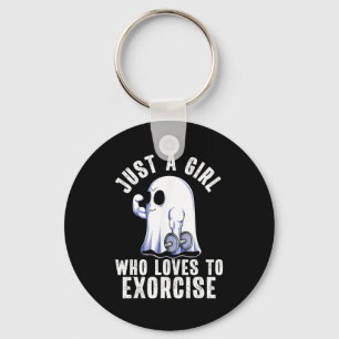 Ghost Funny Gym Workout Bodybuilding Soky Hallowee Keychain
