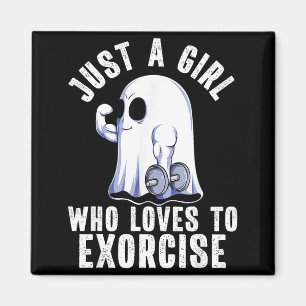Ghost Funny Gym Workout Bodybuilding Soky Hallowee Magnet