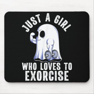 Ghost Funny Gym Workout Bodybuilding Soky Hallowee Mouse Pad