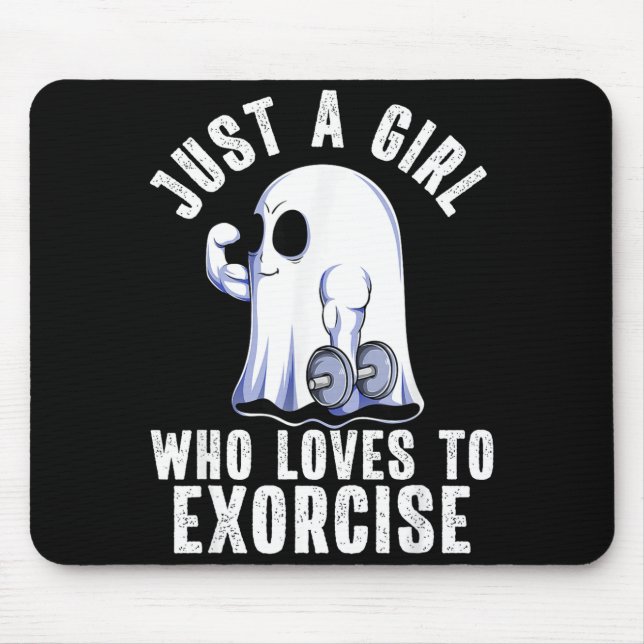 Ghost Funny Gym Workout Bodybuilding Soky Hallowee Mouse Pad (Front)