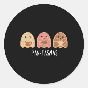 Ghost Funny Spooky Conchas Mexican Ghost 1  Classic Round Sticker