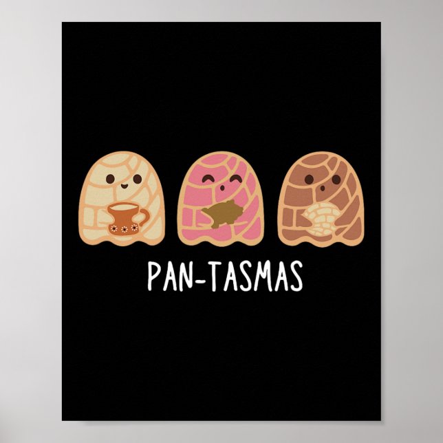 Ghost Funny Spooky Conchas Mexican Ghost 1  Poster (Front)