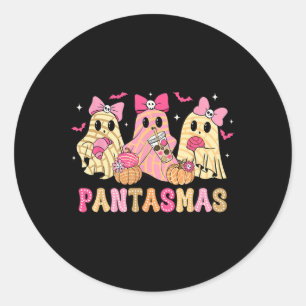 Ghost Funny Spooky Conchas Mexican Halloween Ghost Classic Round Sticker