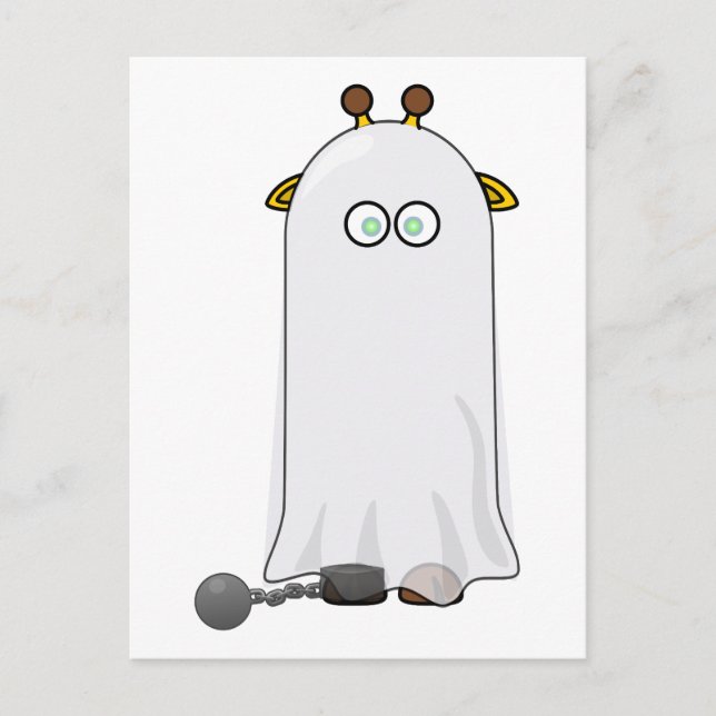 Ghost Giraffe with Chains Postcard (Front)
