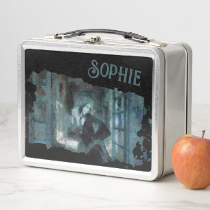 Ghost Girl in Blue – Haunting Surreal Art Metal Lunch Box